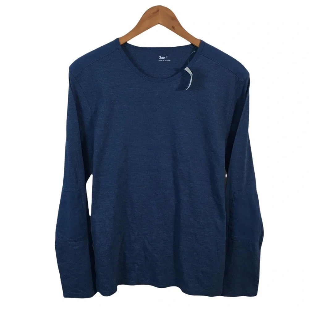 LS164 NWT Mens GAP Clothing Brand Long Sleeve Ringer T Shirt M